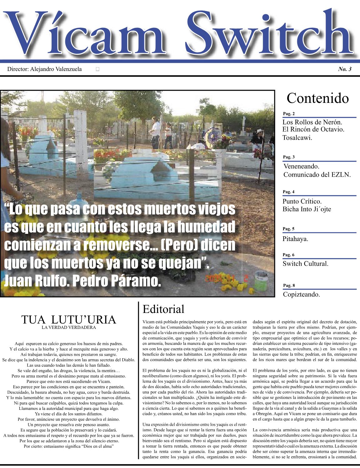Portada: Los muertos ya no se quejan