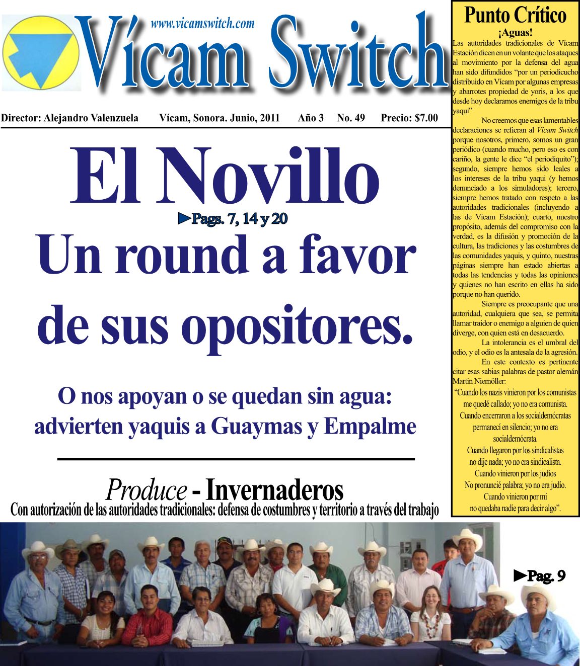 Portada: El Novillo