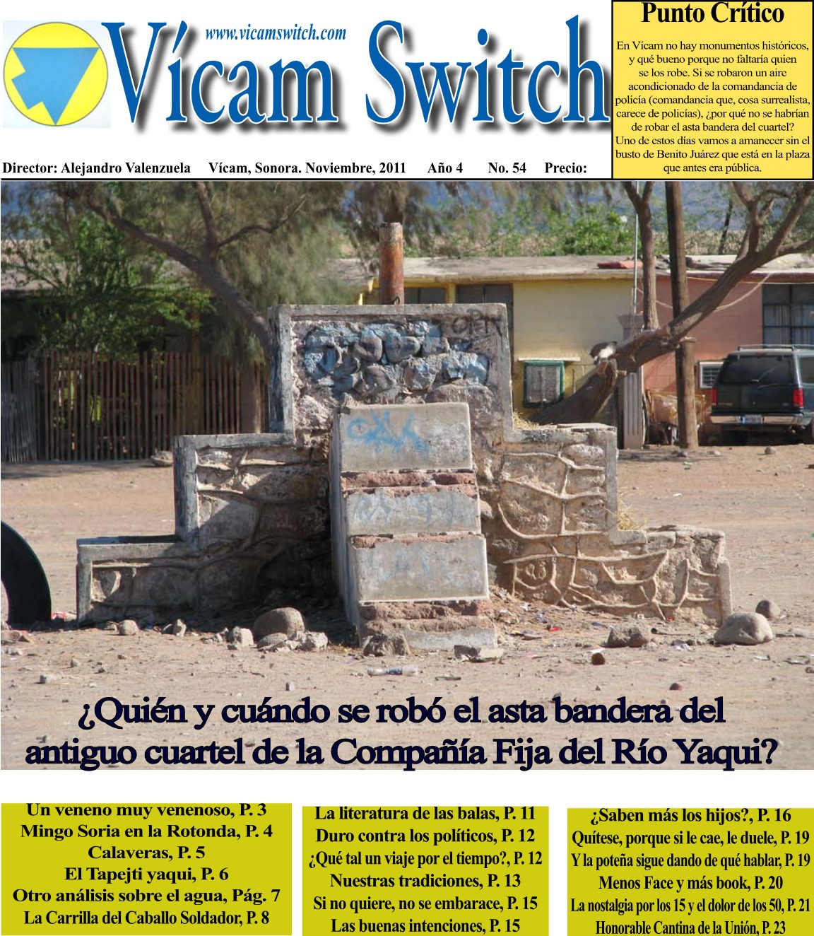 Portada: El asta bandera del antiguo cuartel