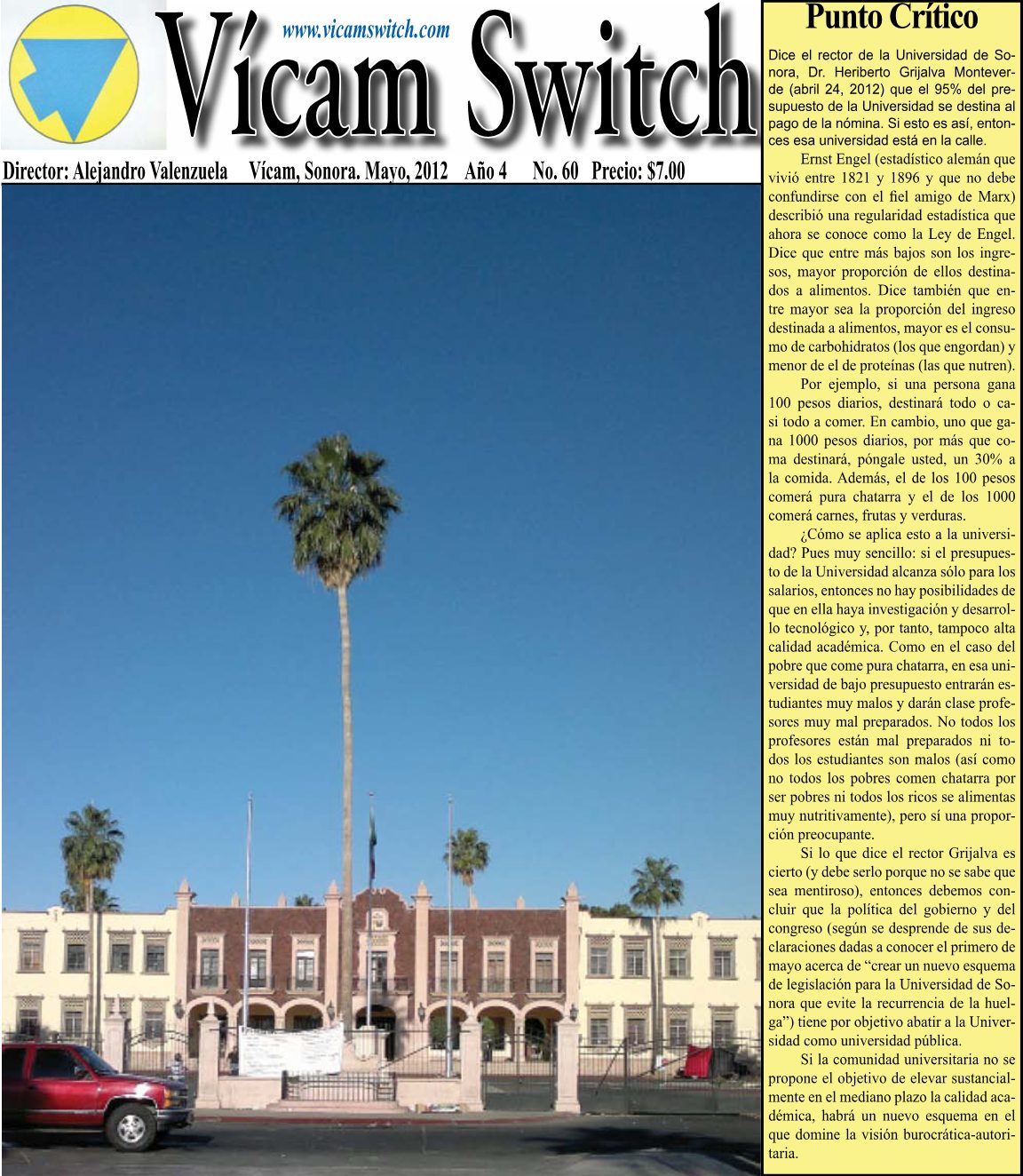 Portada: La Universidad de Sonora