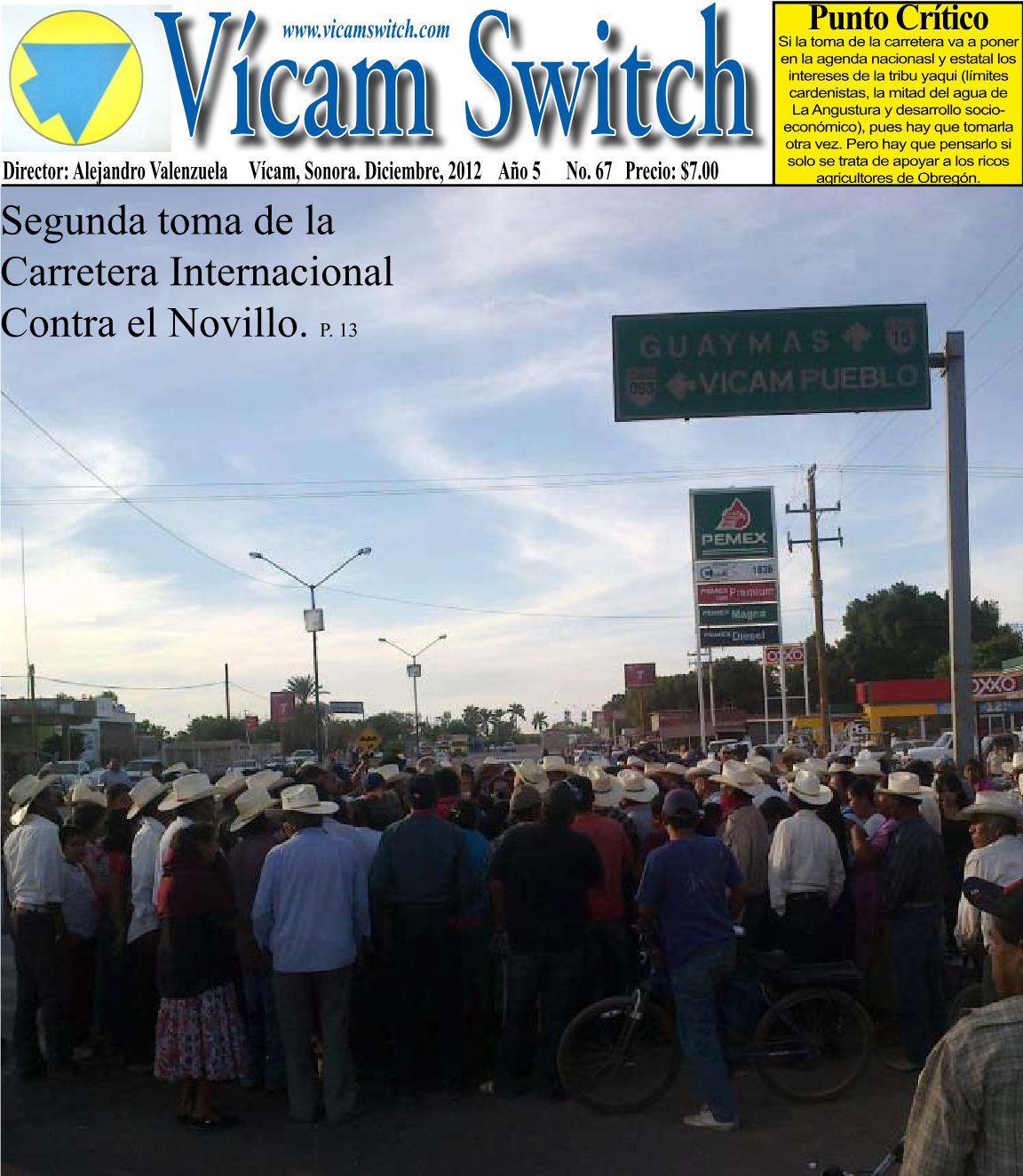 Portada: Carretera Internacional Contra el Novillo