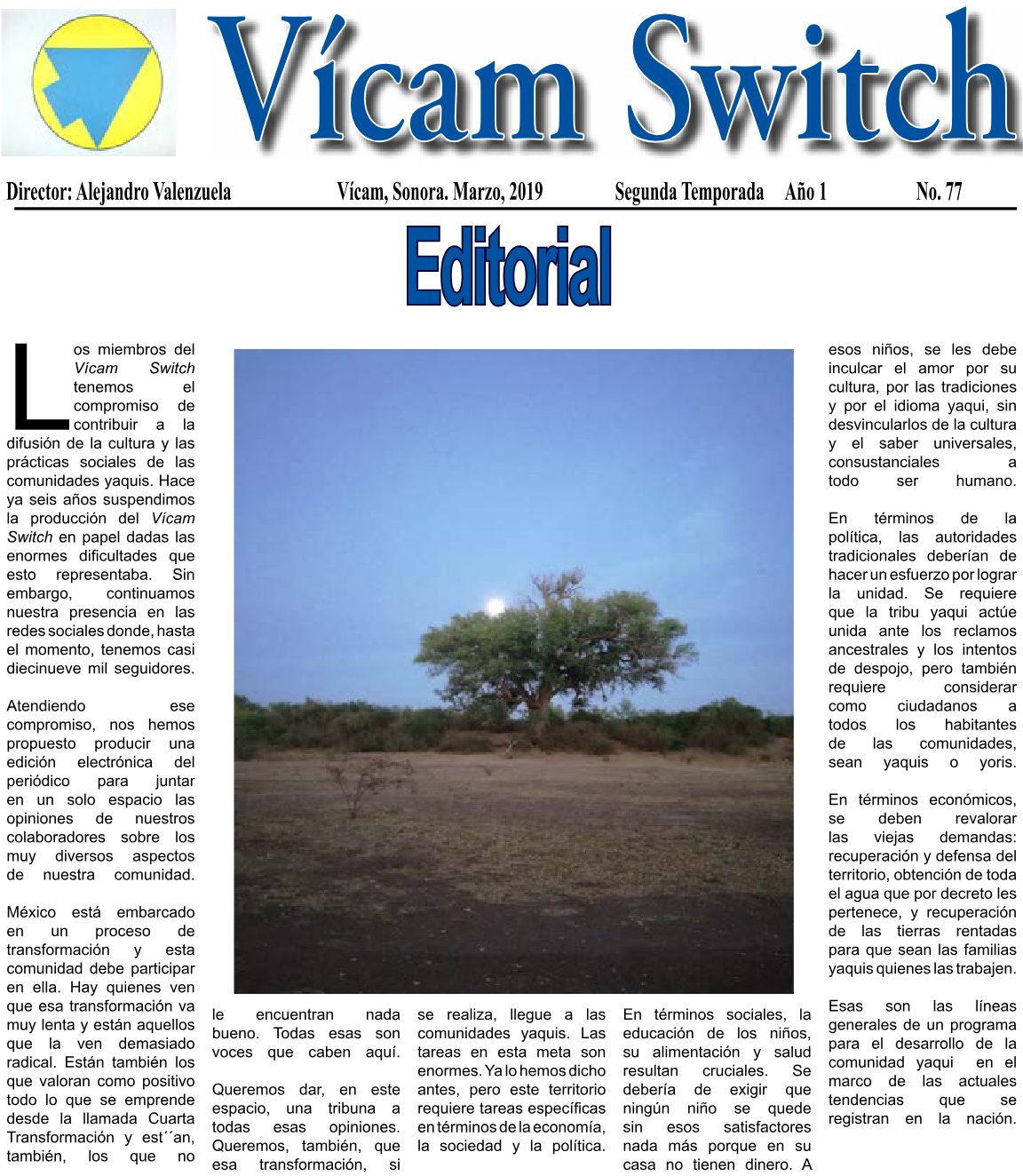 Portada: Editorial