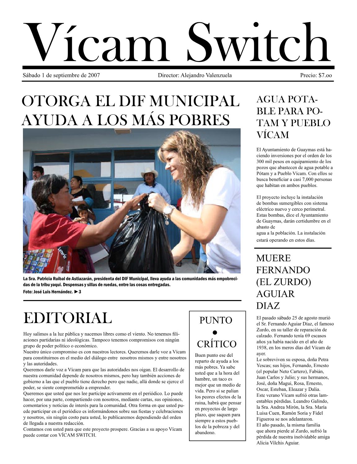 Portada: VICAMSWITCH NO. 1